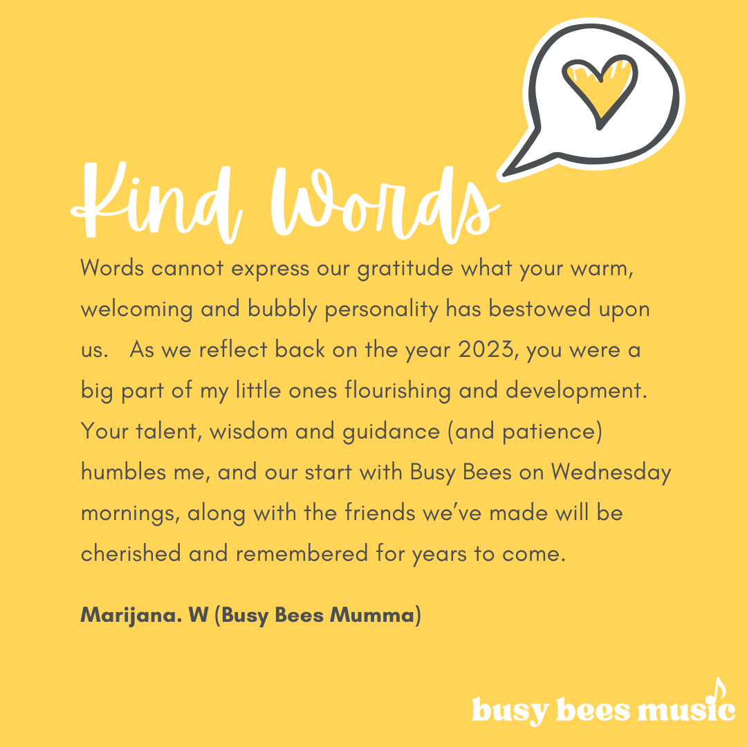 A testimonial from a parent who is reflecting of their year of classes