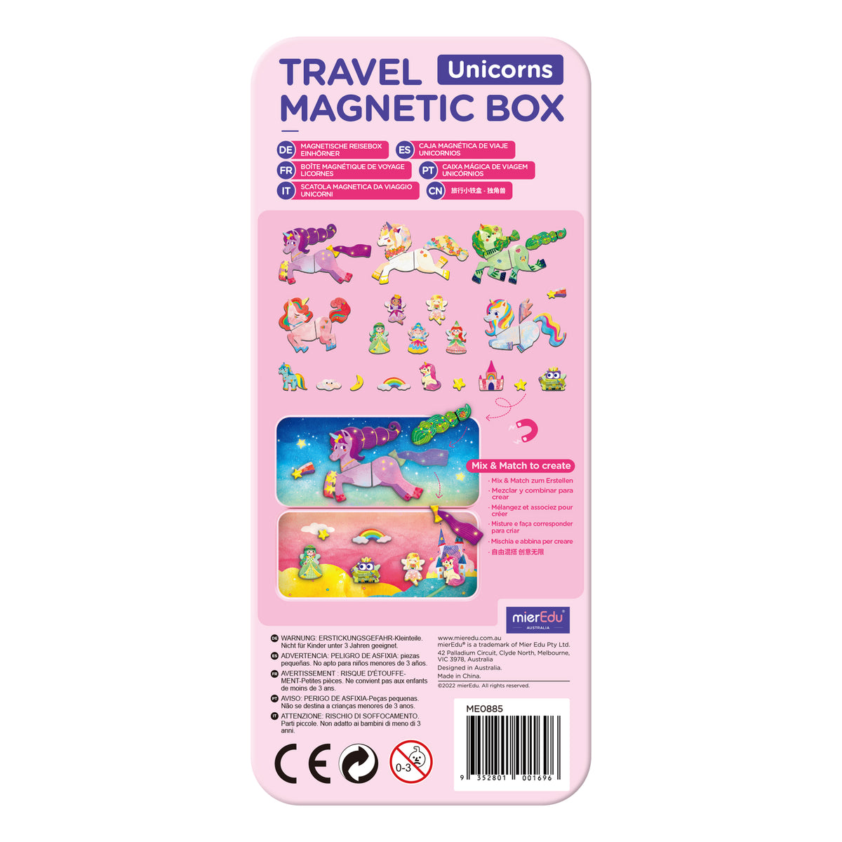 mierEdu Travel Magnetic Box - Unicorns