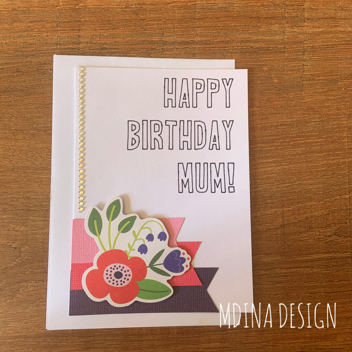 Handmade Card:  Happy Birthday Mum 🌸