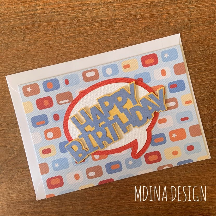 Handmade Card:  Happy Birthday Speech Bubble 💬