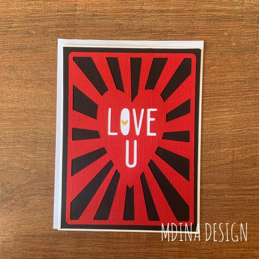 Handmade Card:  Love You ❤️