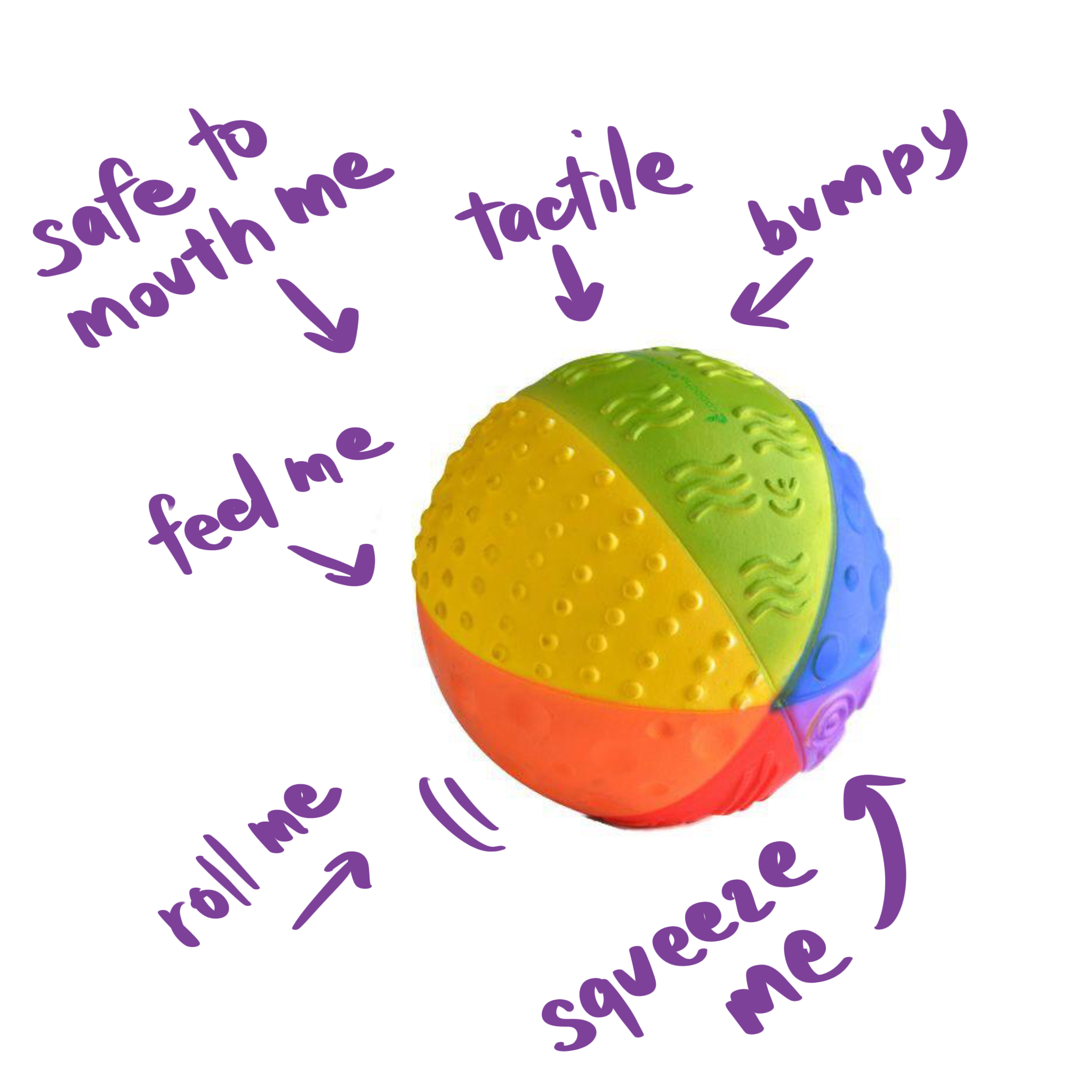 CaaOcho Rainbow Sensory Ball Busy Bees Music