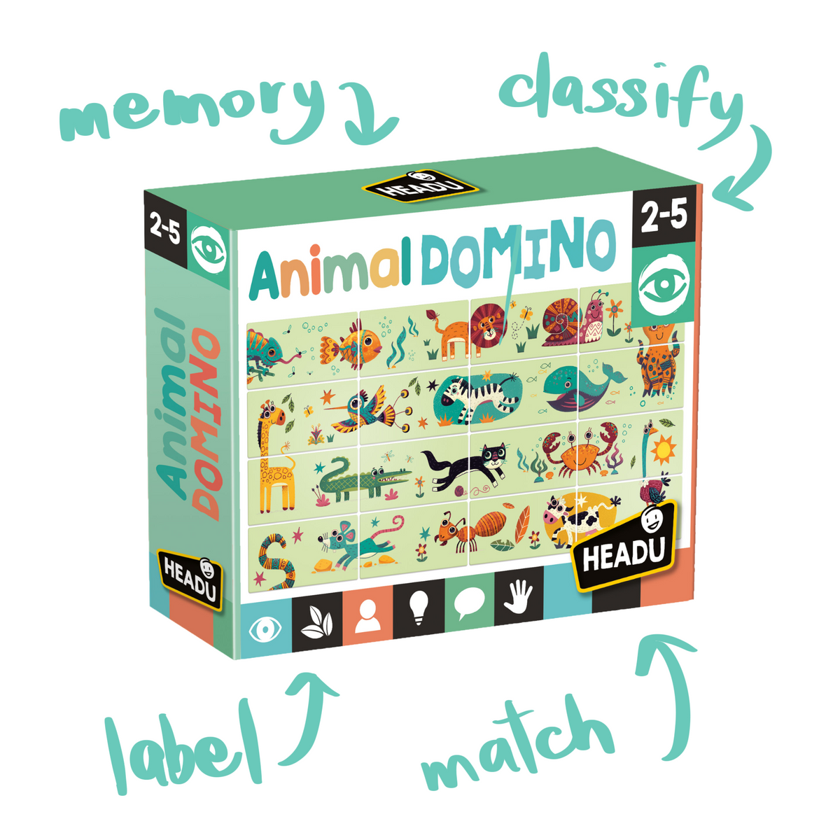 HEADU Animal Dominos