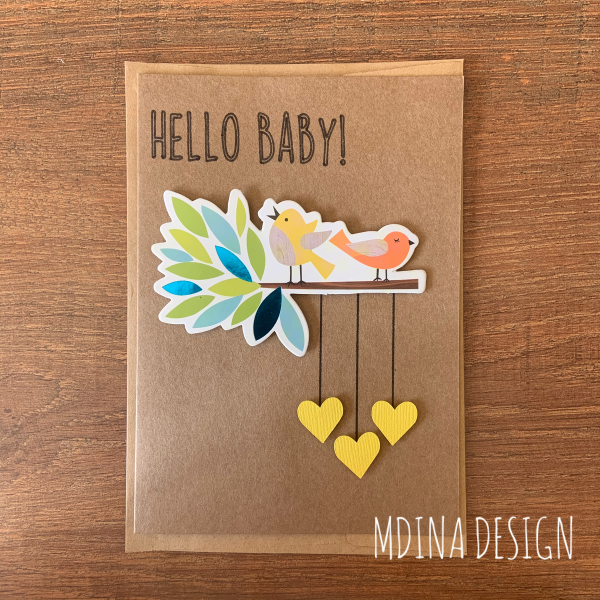 Handmade Card:  Hello Baby 💛
