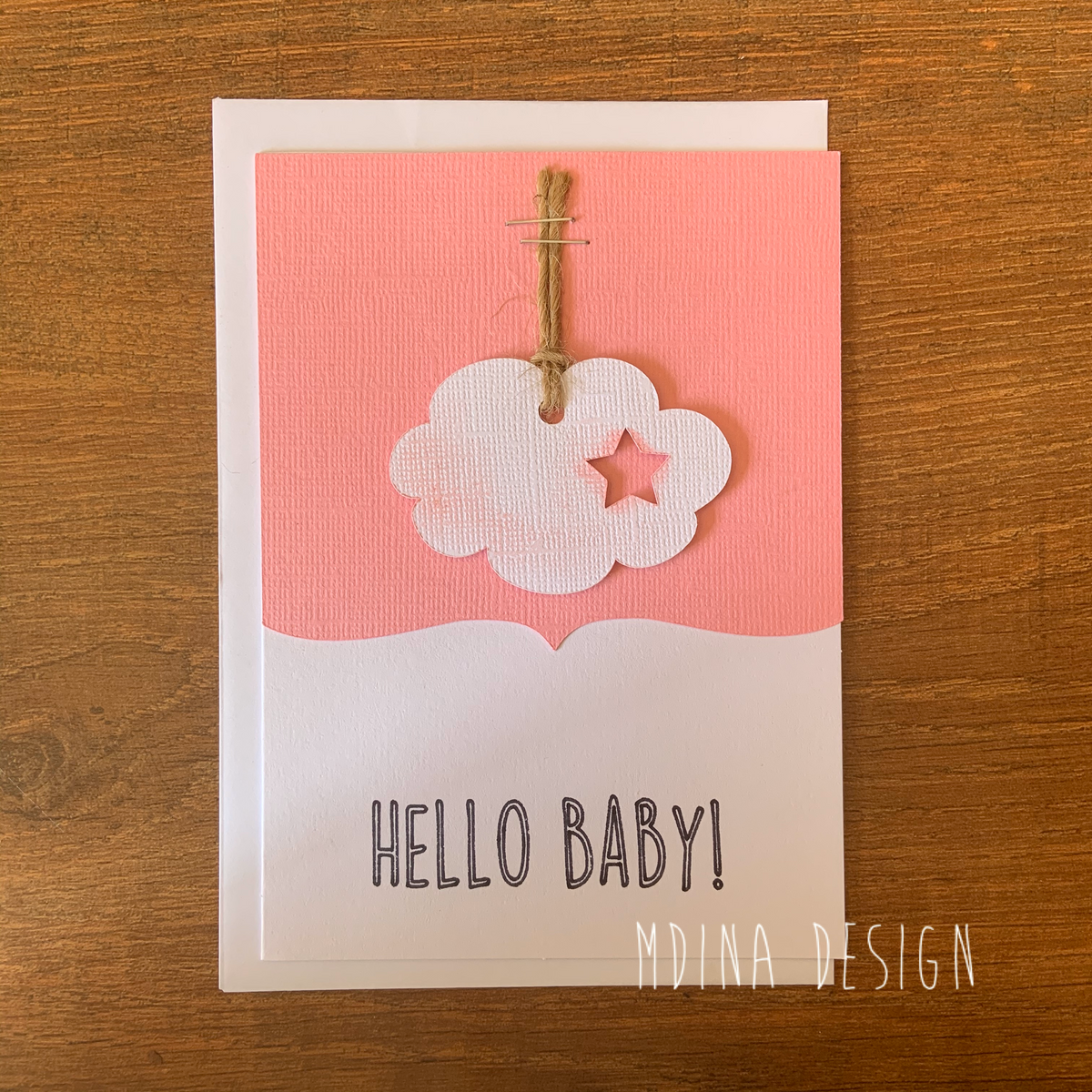 Handmade Card:  Hello Baby ☁️💖