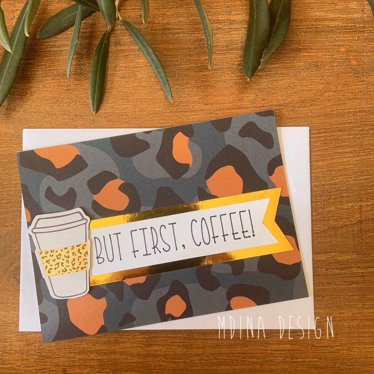 Handmade Card:  But First, Coffee ☕️