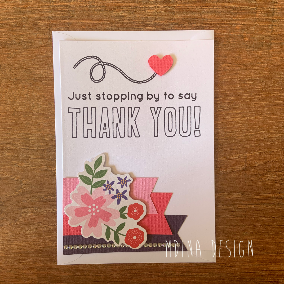 Handmade Card:  Thank You 🌸