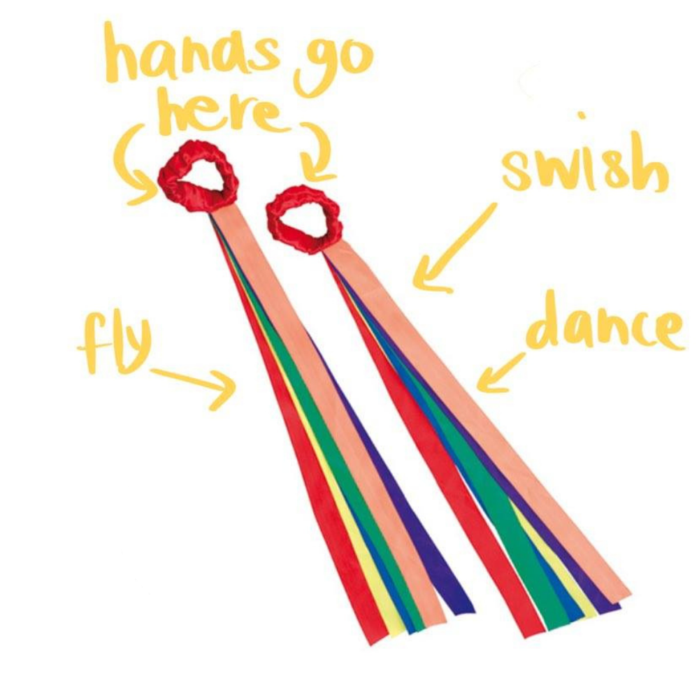 Rainbow Ribbons (one pair)